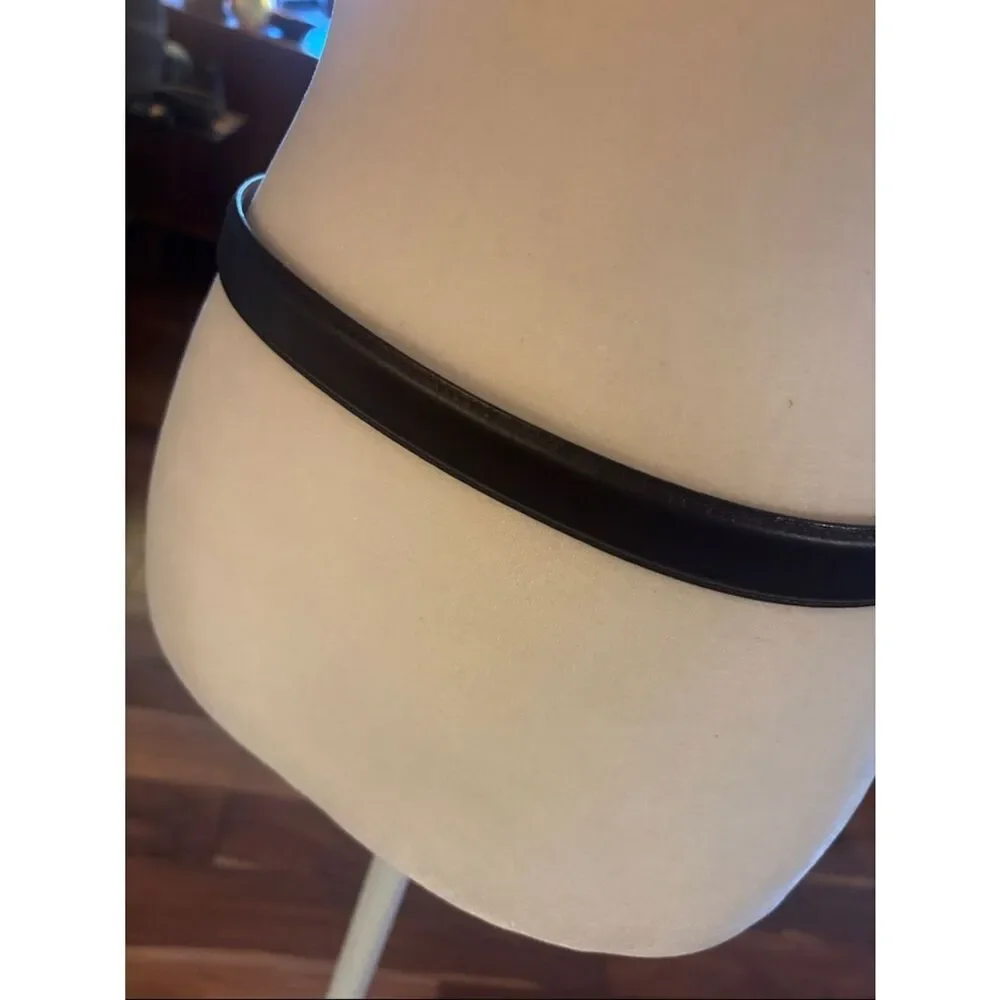 Talbots Black Leather Belt with Leather Coated Buckle - M